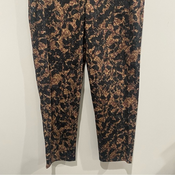 PERUVIAN CONNECTION Shadow Vine Trousers Burnt Sienna Cropped Pants Size 12 - Picture 4 of 11